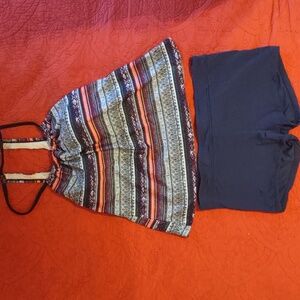 Like NEW Kona sold two-piece tank bikini swimsuit boy shorts Navy tankini